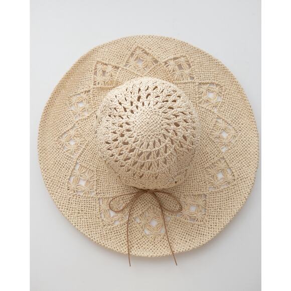 Lucky Brand Paper Straw Boho Hat One Size - Picture 2 of 9